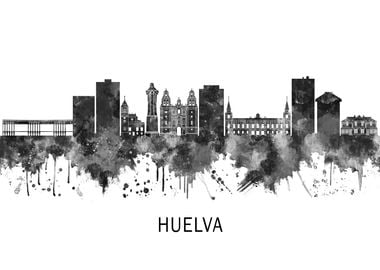 Huelva Spain Skyline BW