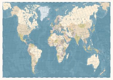 World Map Vintage