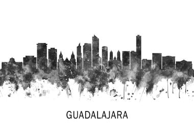 Guadalajara Skyline BW