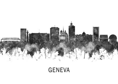 Geneva Switzerland Skyline