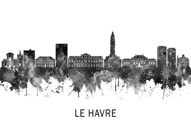 Le Havre France Skyline BW