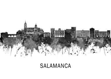 Salamanca Spain Skyline BW