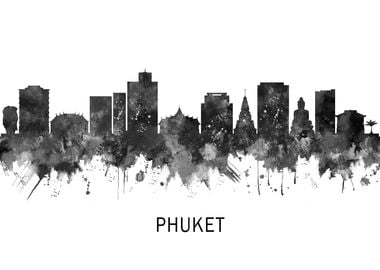 Phuket Skyline BW