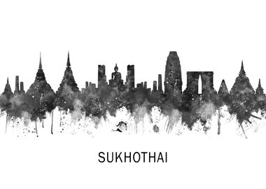 Sukhothai Thailand Skyline