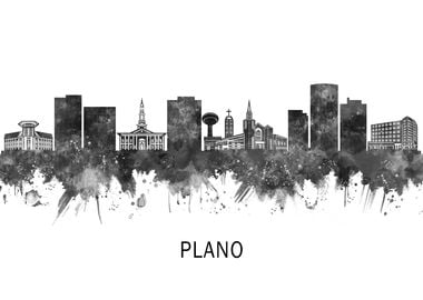 Plano Texas Skyline BW