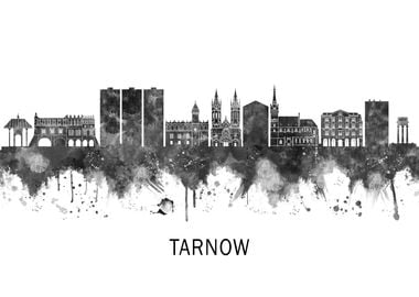 Tarnow Poland Skyline BW