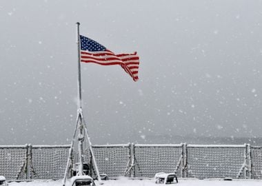 Flag in a Blizzard