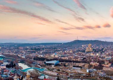 Sunset over Tbilisi