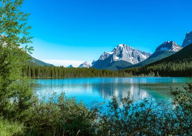 Mountains at Lake Nature