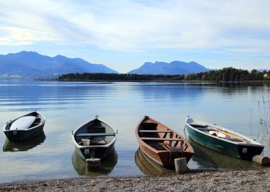 Boats at Lake Nature