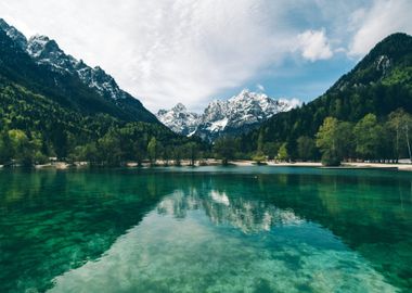 Mountains at Lake Nature 