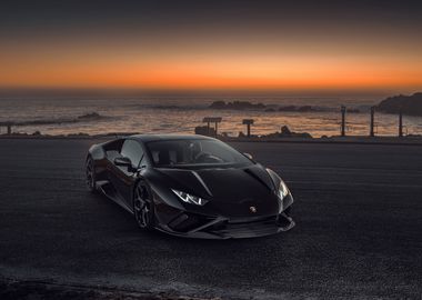 Lamborghini on the beach