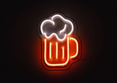 Neon Beer Pint Light