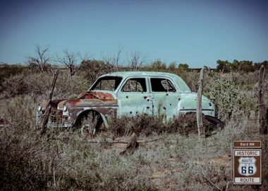 Shot Up Car Route 66