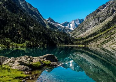 Mountains at Lake Nature