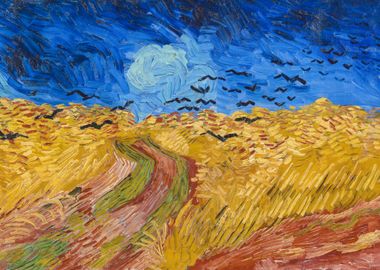 Wheatfield with Crows