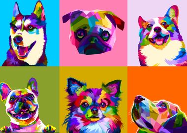 Funny Dogs PopArt