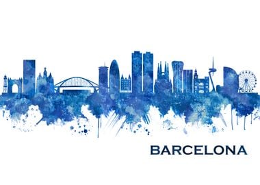 Barcelona Spain Skyline