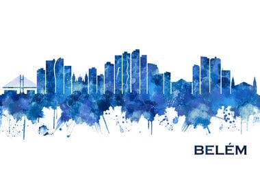 Belem Brazil Skyline Blue