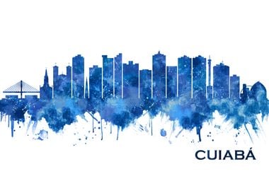 Cuiaba Brazil Skyline Blue