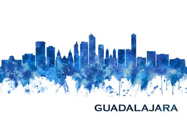 Guadalajara Skyline Blue