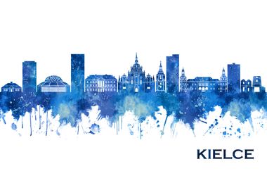 Kielce Poland Skyline Blue