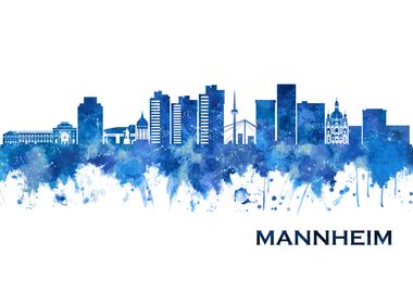 Mannheim Germany Skyline