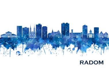 Radom Poland Skyline Blue