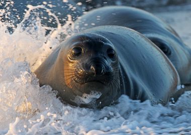 Seal pup portrait