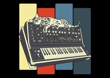 Synthesizer Keyboard Cat