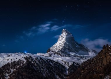 Full moon at Matterhorn