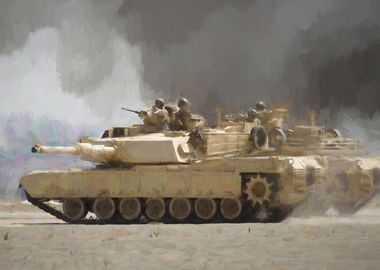 am 1 abrams in watercolor