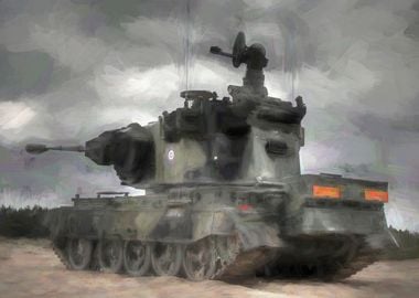 Tank in watercolor