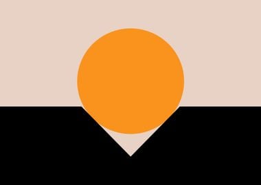 geometric abstract sunset