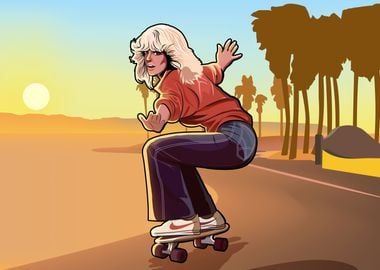 SKATE GIRL Los Angeles