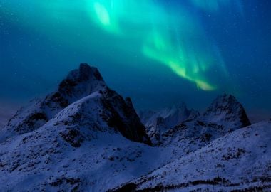 Northern lights in Winter