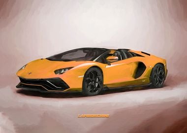 Lamborghini in watercolor