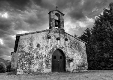 Black and white temple