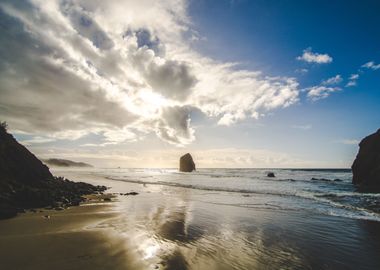 Clouds and a Beach