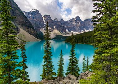 Mountains by Lake Nature