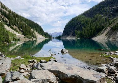 Mountains by Lake Nature