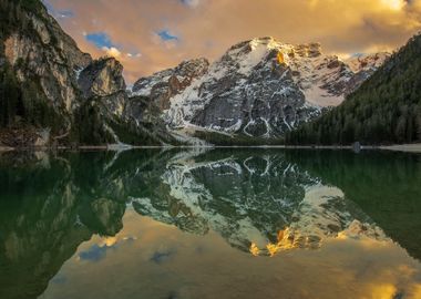 Mountains at Lake Nature