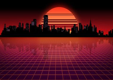 retro sunset