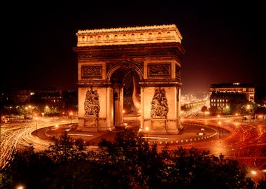 Arc de Triomphe by night