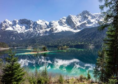 Mountains at Lake Nature