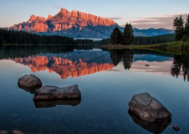 Mountains at Lake Nature