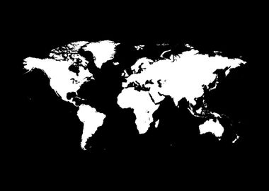 World Map Black