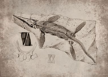 Ichthyosaurus Fossil