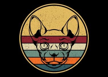 Retro Vintage Sphynx Cat