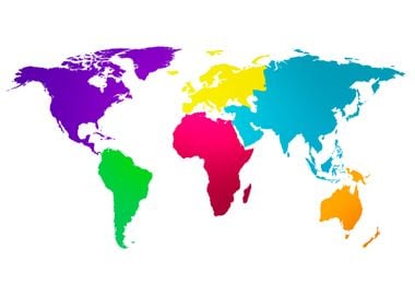 Colorful World Map